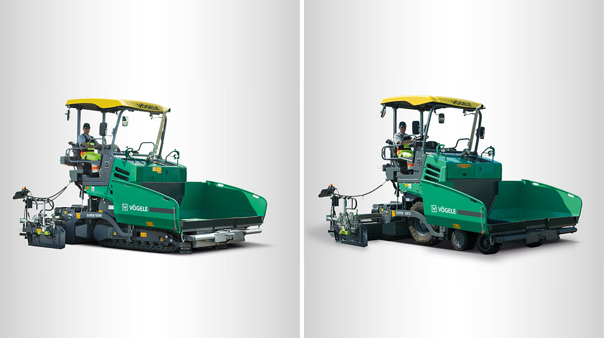 Weltpremieren auf der Bauma 2019: VÖGELE präsentiert den Raupenfertiger SUPER 1000(i) und den Radfertiger SUPER 1003(i).