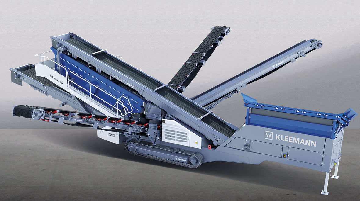 Die mobile Siebanlage MOBISCREEN 953 EVO bringt sowohl im Naturstein als auch in Recyclinganwendungen eine hohe Leistung. 