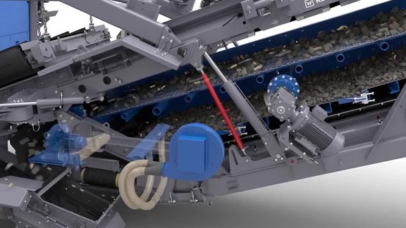 MOBIREX MR 130 PRO double deck screen & wind sifter | Animation