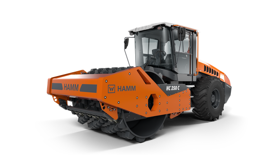 HC 250 C P Compactor with padfoot drum