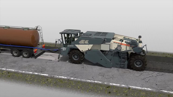 WR-Serie - Kaltrecycling mit Bitumenemulsion | Animation | EN-GB