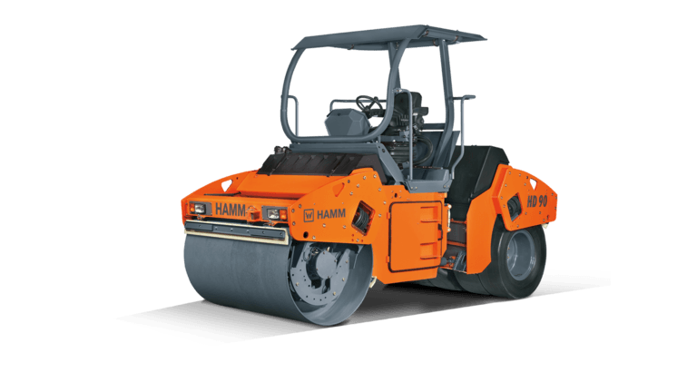 Tandem roller with vibrating roller drum and set of wheels HD 90K