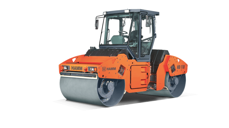 Tandem roller with two vibrating roller drums HD 110