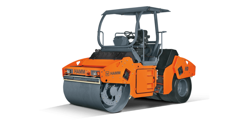 Tandem roller with vibrating roller drum and set of wheels HD 110K