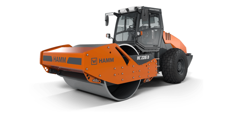 采用光面钢轮的土方压实压路机 HC 228i D