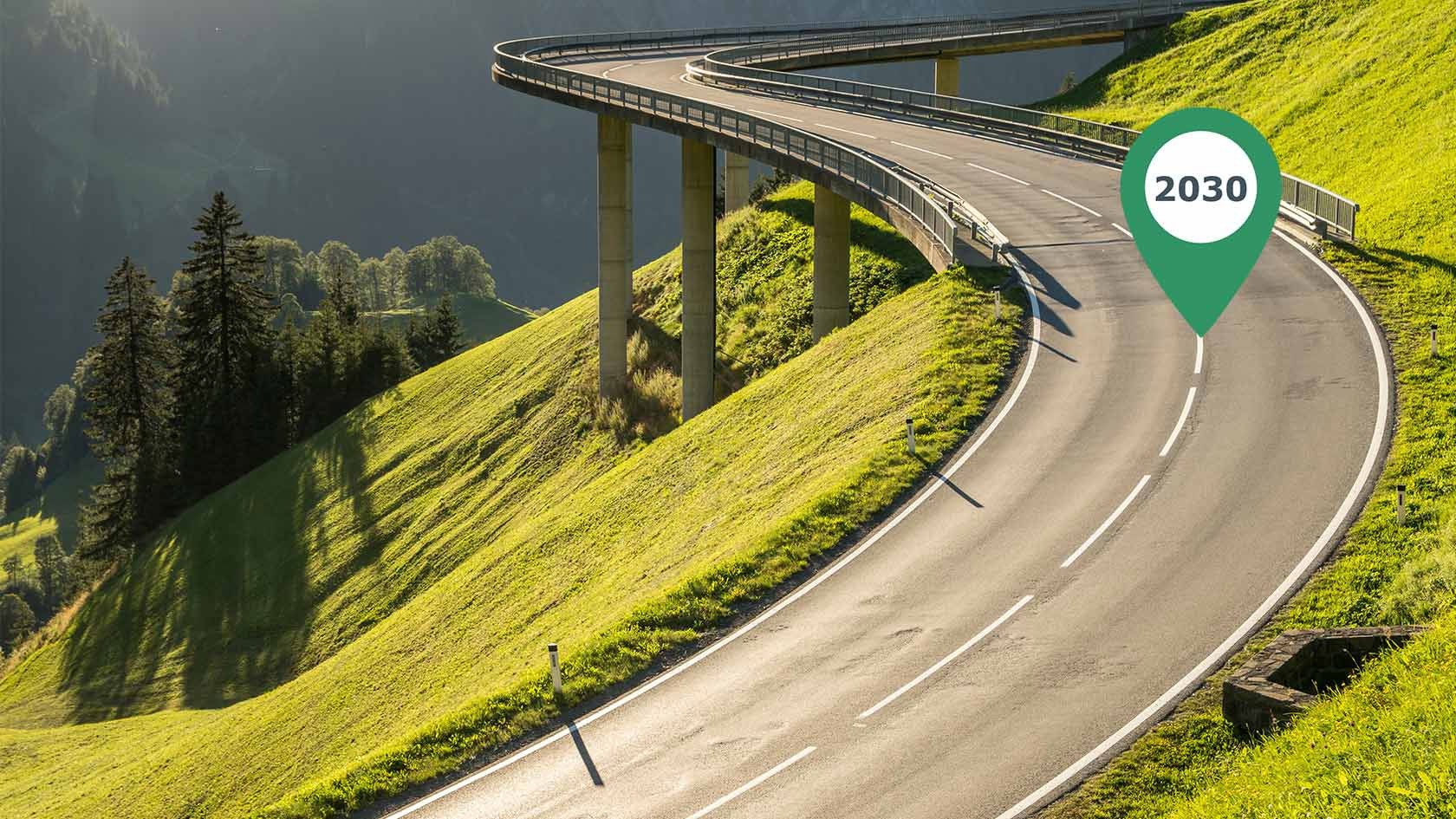 A rural road in the mountains