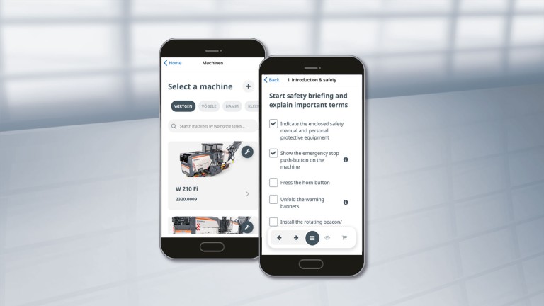 RICO Manager software activated on a smartphone