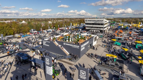 Overview of the Wirtgen Group exhibition booth at Bauma