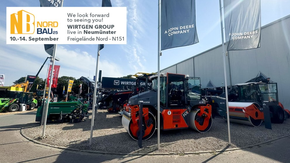 The Wirtgen Group booth at NordBau