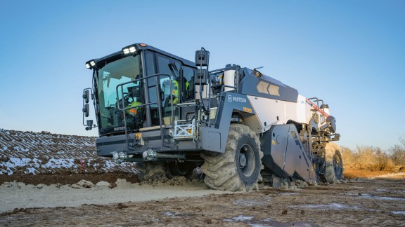 The WR 240X at work on a construction site.