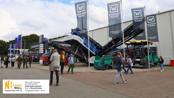 Wirtgen Group Exhibition Booth at NordBau 2025