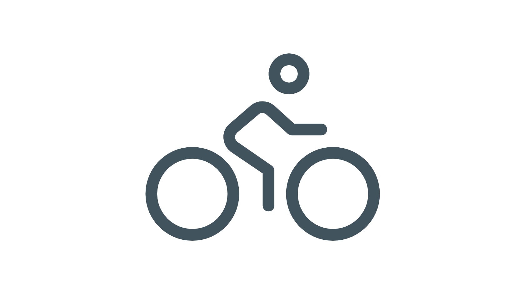 Skizze Fahrrad mit Mensch