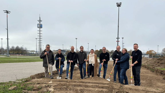 Even though it doesn’t look like it at the moment, the next five months will see the completion of the WIRTGEN GROUP’s 12,960-square meter booth at the exhibition site.