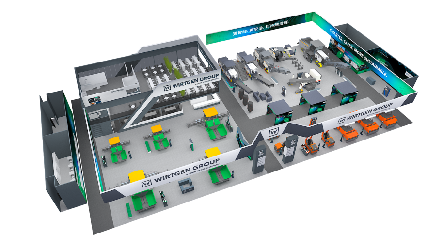 Wirtgen Group booth overview with highlights of each brand