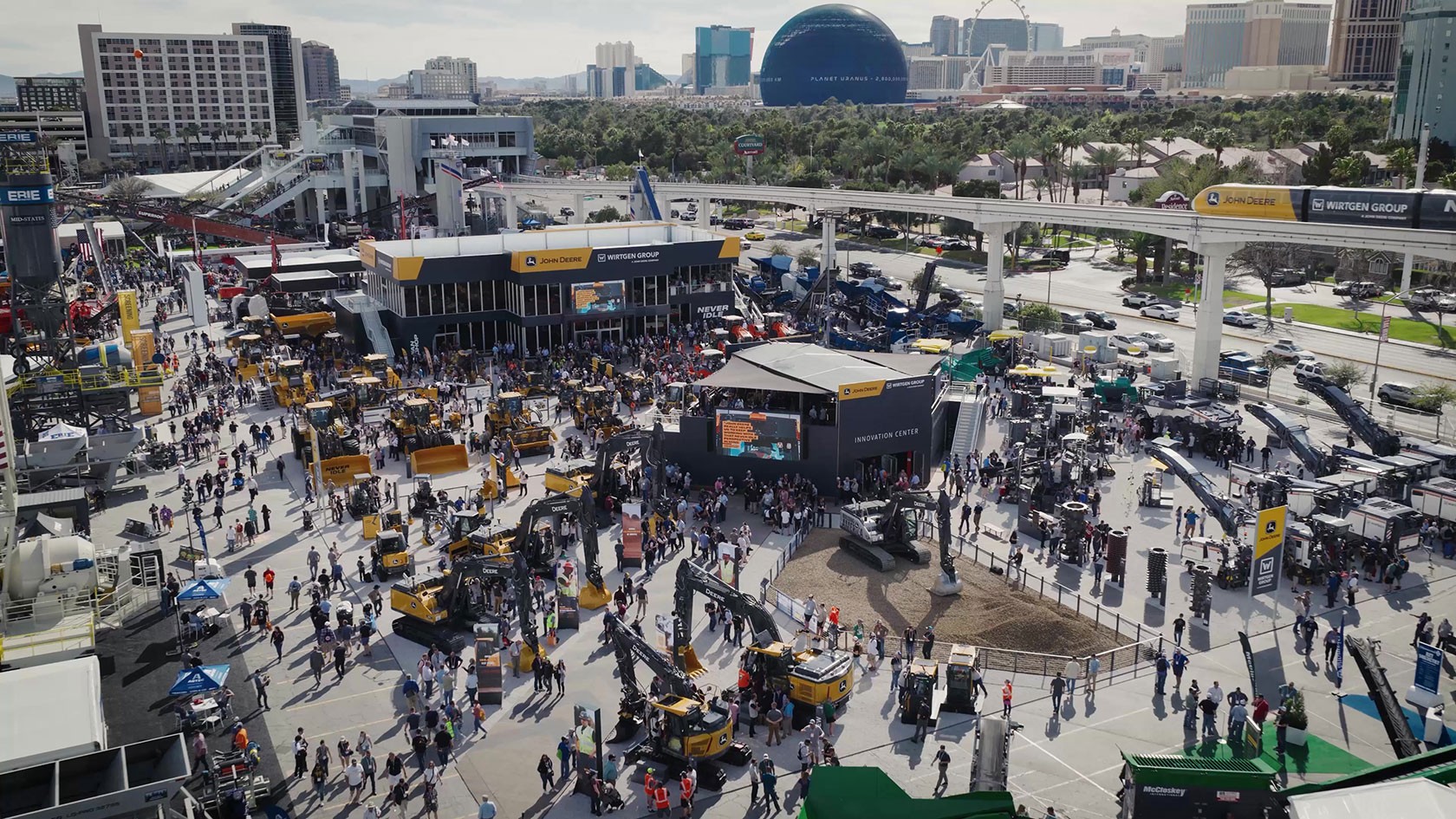Exhibition visitors at the WIRTGEN GROUP stand at CONEXPO 2026