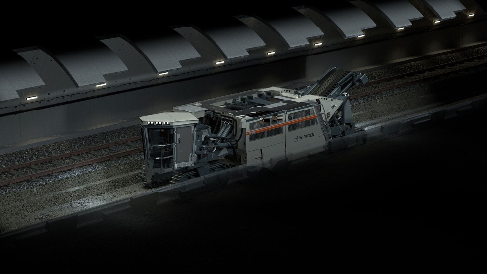 The compact dimensions of the 260 SX(i) in tunnelling configuration enable efficient working in the narrow confines of tunnels.