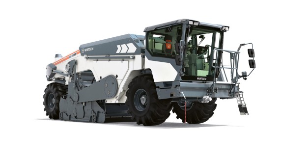 La recicladora en frío WR 250 X sobre fondo blanco