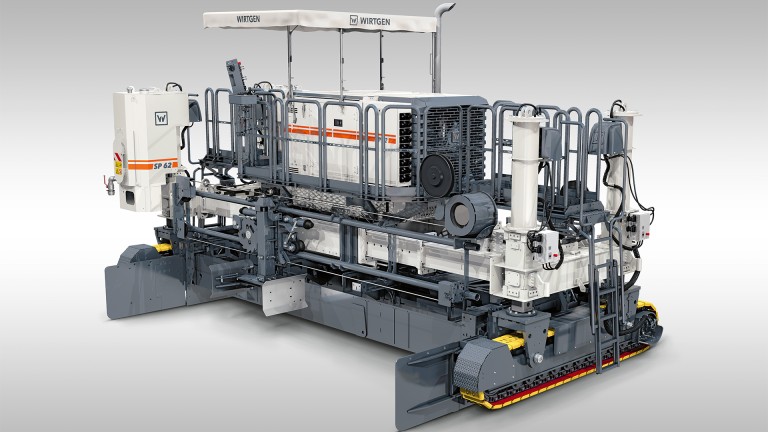 Wirtgen SP 62: Economical two-crawler paver for inset concrete slipforming