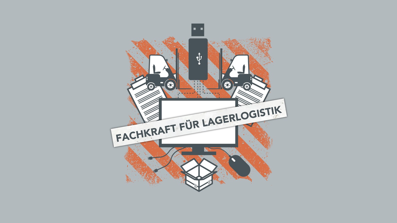 Grafik Fachinformatiker mit typischen Werkzeugen