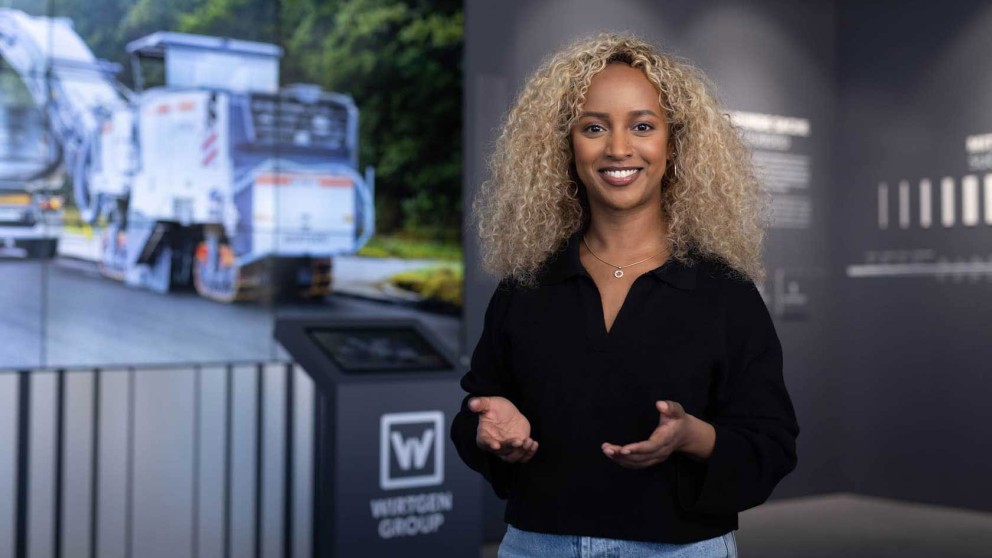 Young woman making a presentation with a whiteboard