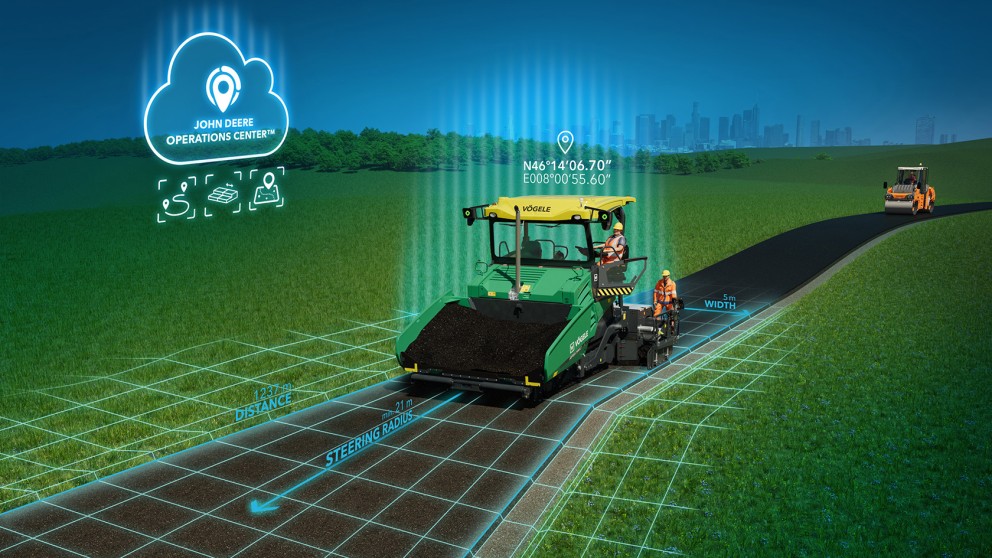 Image shows the Smart Pave digital control system from VÖGELE.