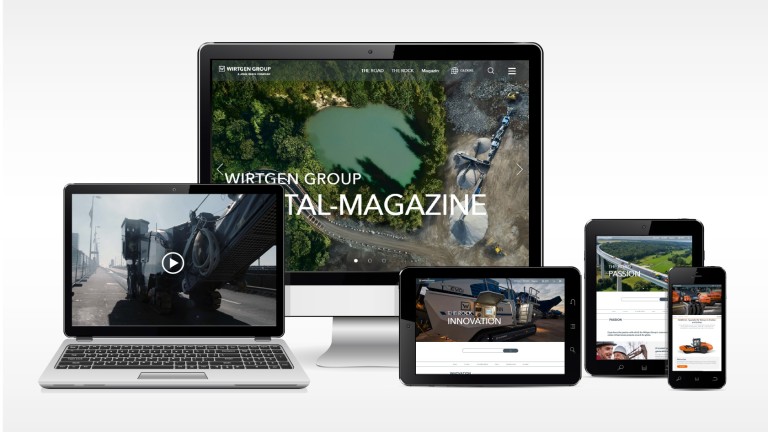 Digitale Magazine sind auf Bildschirm, Laptop, Smartphone, Tablet zu sehen