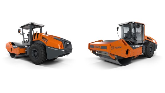 HC 200i C VA and HC 250i C VA compactors on a white background