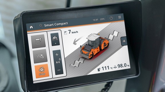 Display mit Smart Compact Pro und der Anzeige der Echtzeit-Dichtewerte