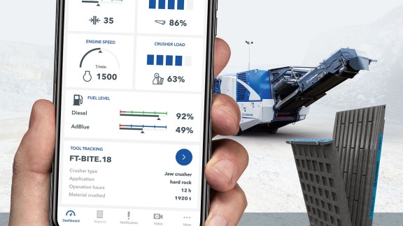 С помощью SPECTIVE CONNECT можно легко и удобно протоколировать данные рабочих инструментов дробильных установок и отслеживать продолжительность их эксплуатации.