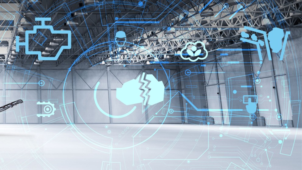 Capannone industriale illustrato