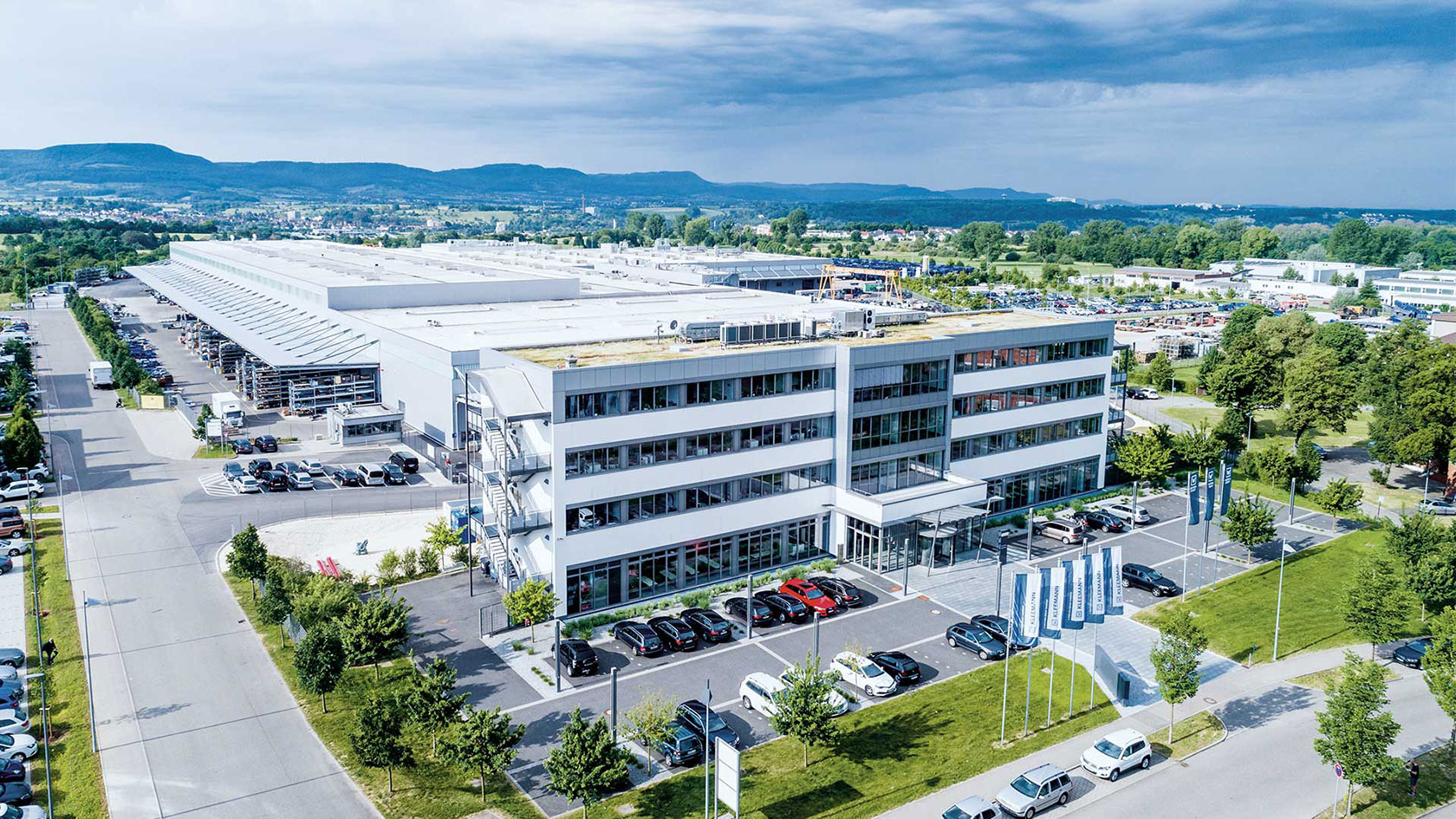 Aerial photo of the Kleemann GmbH factory site