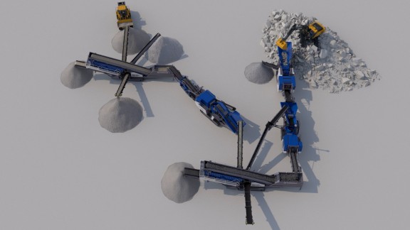 Machines stand in a row