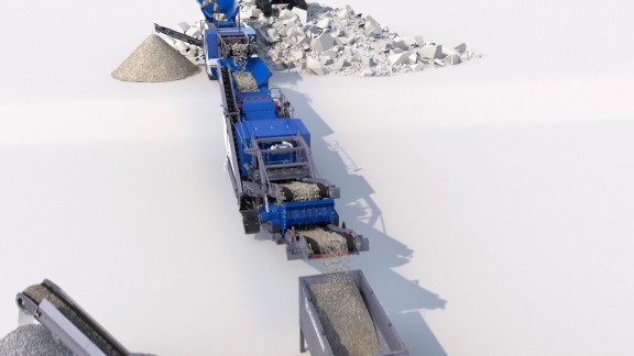 Machines stand in a row