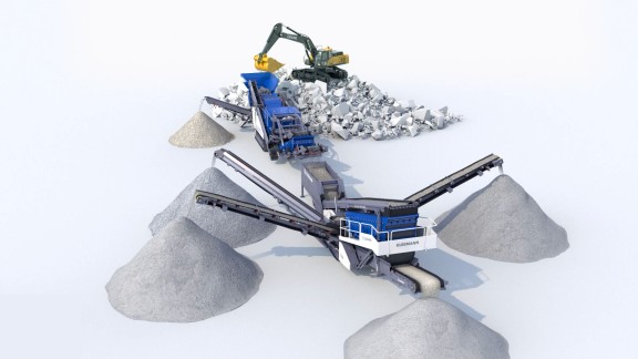 Machines stand in a row