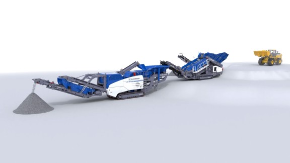 Machines stand in a row