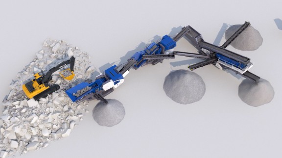 Machines stand in a row