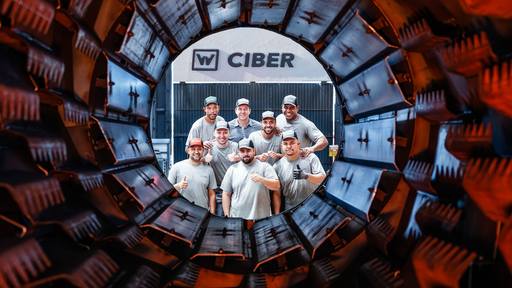 Ciber production employees on the production floor 