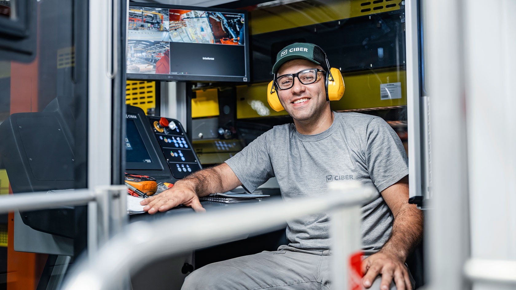 Smiling Forklift Operator 