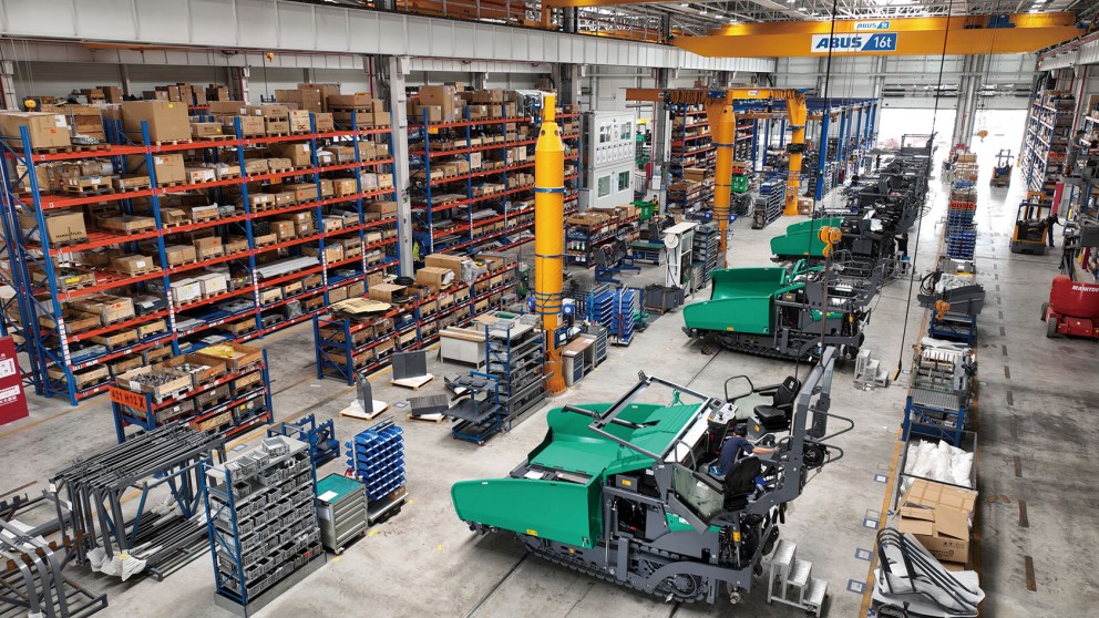Assembly line VÖGELE pavers from Wirtgen China