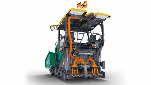 Image illustrant le système de ventilation de Vögele pour les finisseurs de routes