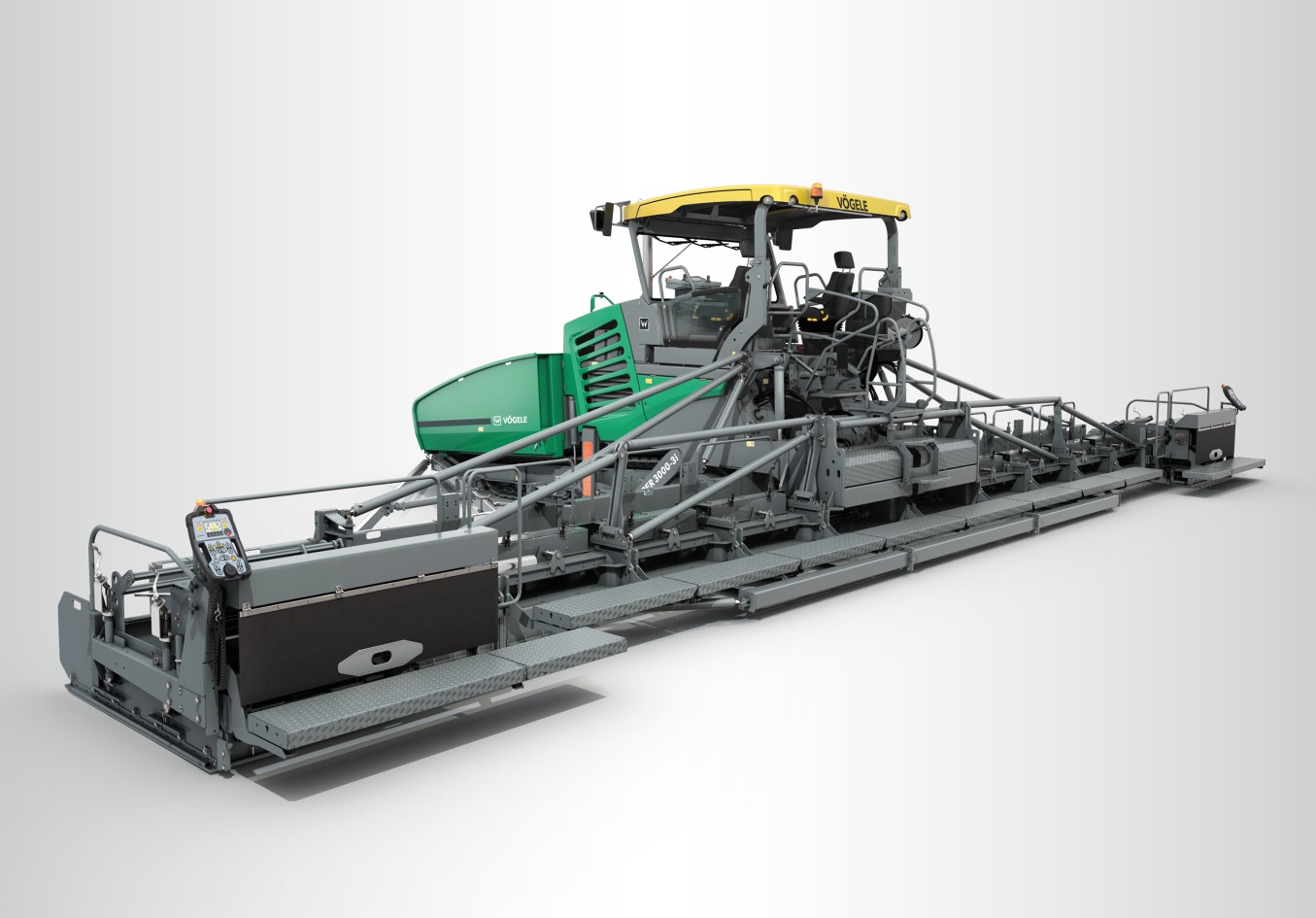 Vögele’s large SUPER 3000-3i paver with the SB 350 Fixed-Width Screed.