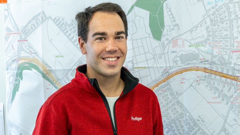 Smiling man with map