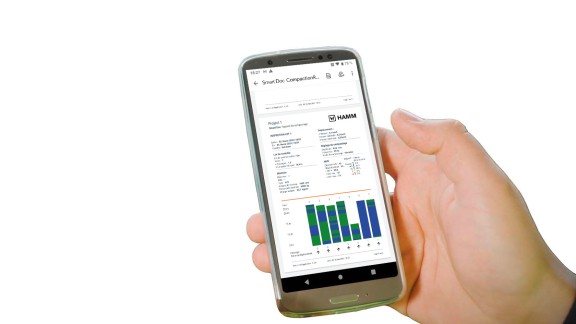 L'application Smart Doc fournit comme résultat un rapport de compactage au format PDF. 