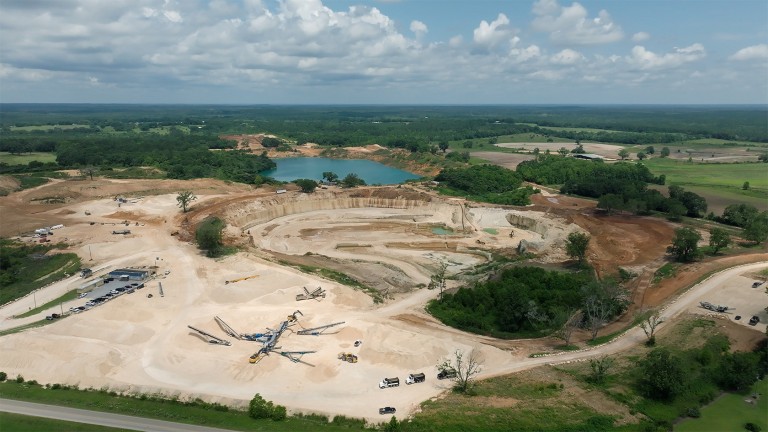 Limestone production on the border between Alabama and Florida