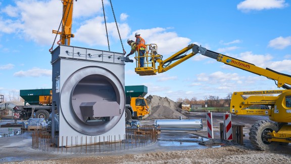 Installation of the burner at the site