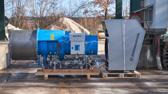 Installation of the burner on site