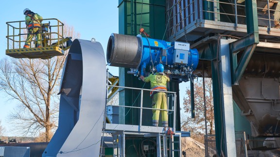 Installation of the burner at the site