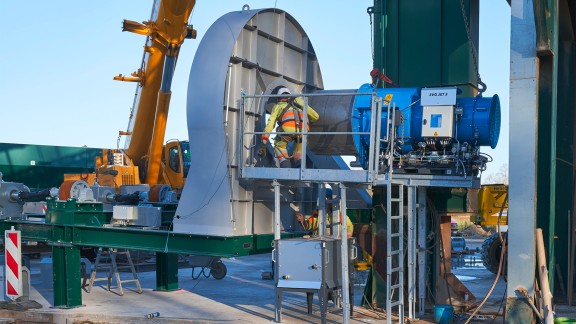 Installation of the burner on site