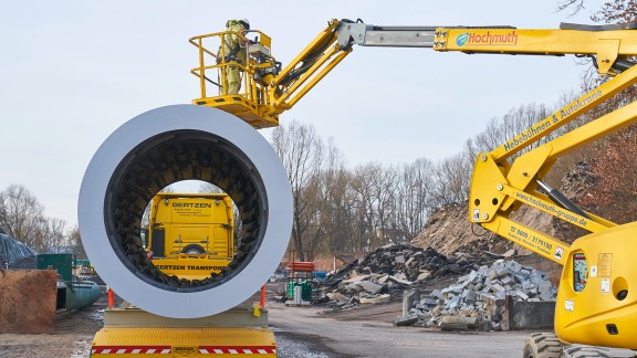 Installation of the burner on site