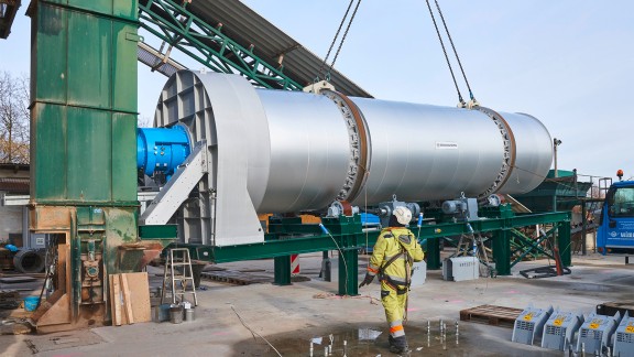 Installation of the burner on site